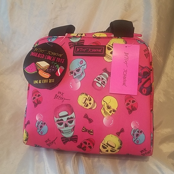 Betsey Johnson Handbags - Betsey Johnson skull print lunch tote